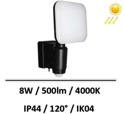 projecteur solaire avec détecteur de mouvement