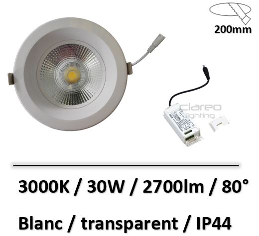 spot-led-blanc-transparent-30W-clareo-3000K