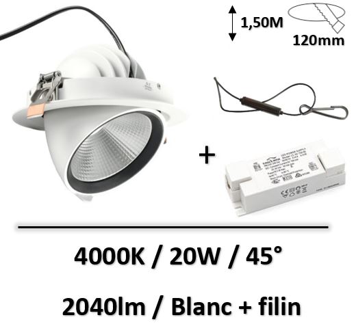 spot-led-20W-blanc-clareo-flin