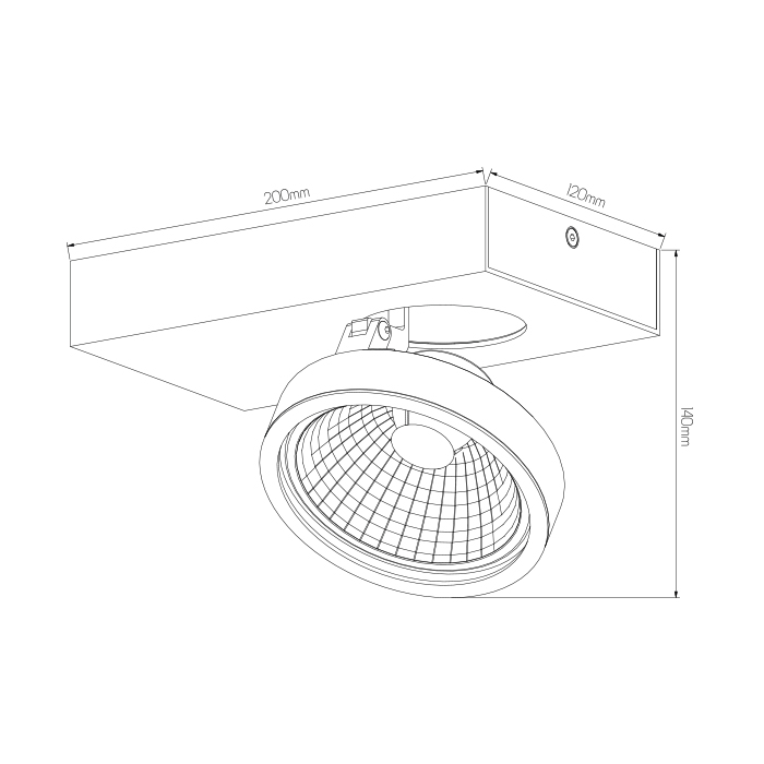 AEON-1 zwart 1x AR111 (incl) - 2
