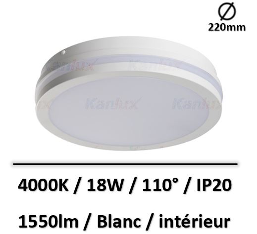 plafonnier-led-18W-blanc