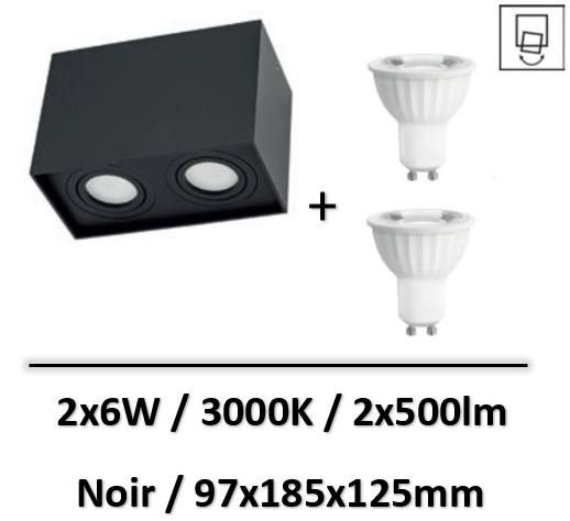 spot-led-saillie-noir-spectrum-GU10x2