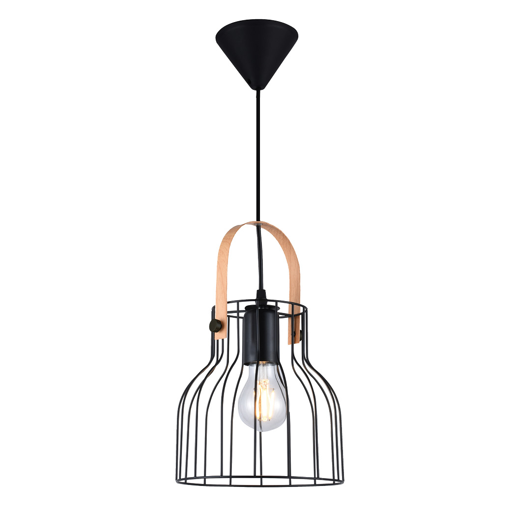 [204400016] Suspension série Fundi E27 Ø190 mm noire