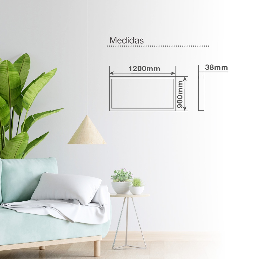 Panel superficie LED rectangular Kisongo 60W 4200K Negro (2)
