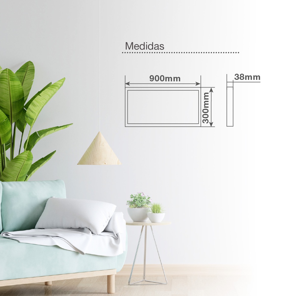 Panel superficie LED rectangular Kisongo 36W 4200K Negro (1)