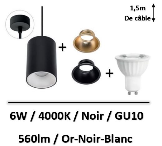 spot-led-noir-spectrum-suspendu-GU10