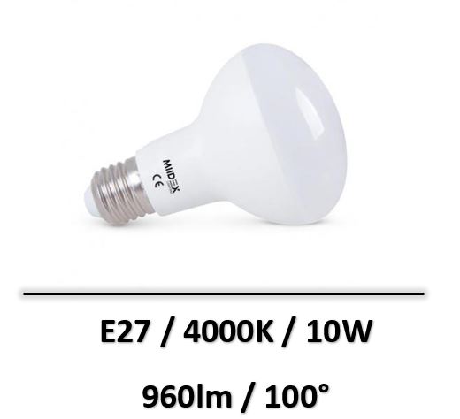 MIIDEX - AMPOULE LED E27 SPOT R80 10W 4000K - 7668