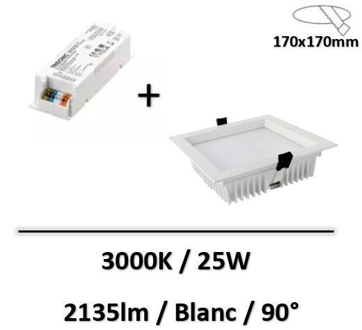 spot-led-tertia-carre-25W-blanc