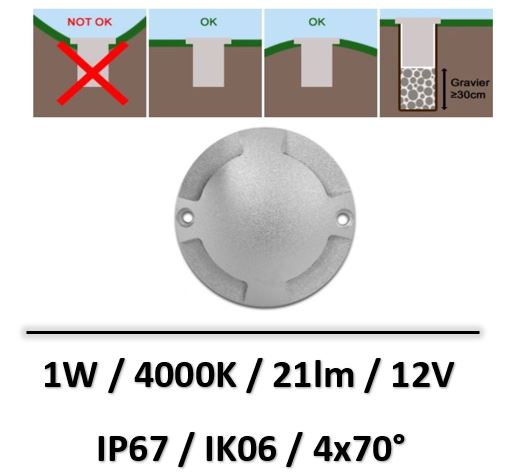 spot-led-encastre-1W-gris