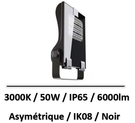 Projecteur-led-noir-50W-asymetrique