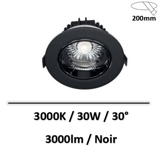 spot-encastre-noir-30W-3000k