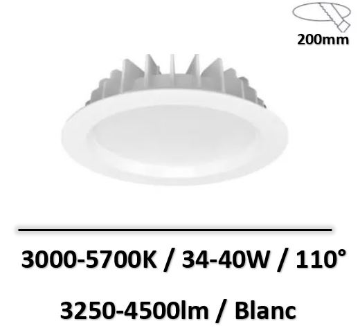 spot-led-CCT-miidex-40W-blanc