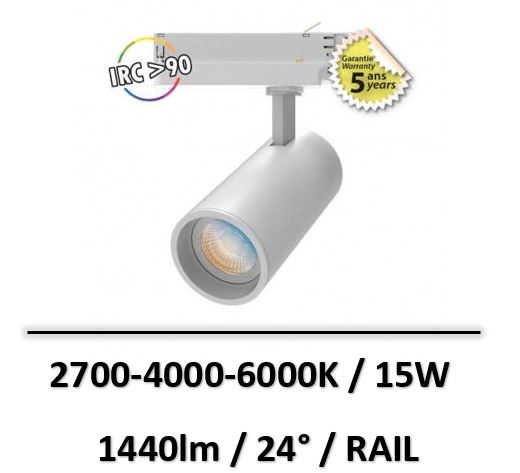 spot-led-blanc-rail-15W