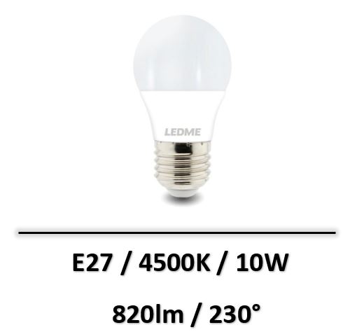 Ledme - Ampoule Led E27 A60 10W 4500K - LM7036