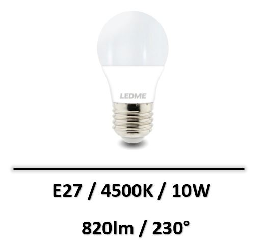 Ledme Lampadina LED RGBW E27 10W Con Telecomando - Dimmerabile, 700LM, Bianco Freddo 6000K E Colori, LM7143