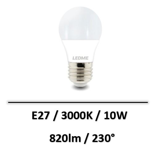 Ledme - Ampoule Led E27 A60 10W 3000K - LM7037