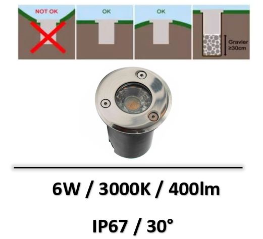 spot-led-ledme-6W-gris