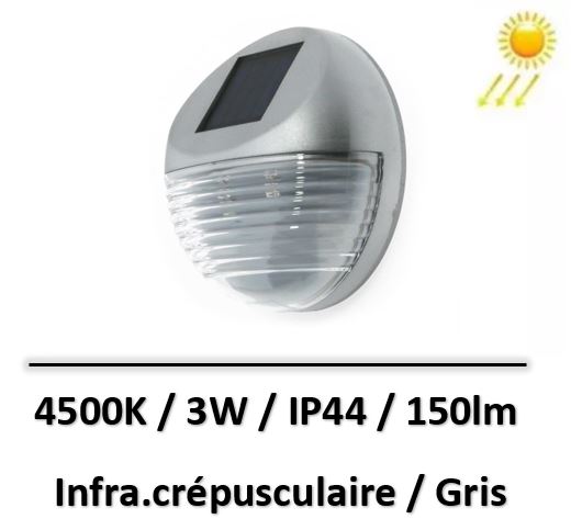 applique-led-grise-3W-ledme-IP44