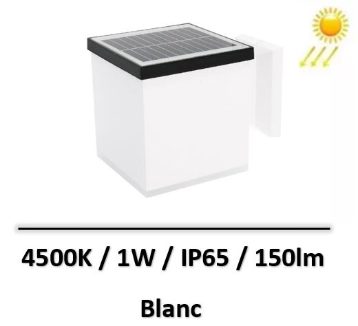 applique-led-1W-4500K-solaire-IP65