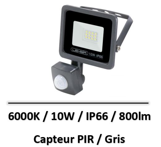projecteur-led-10W-capteur-ledme