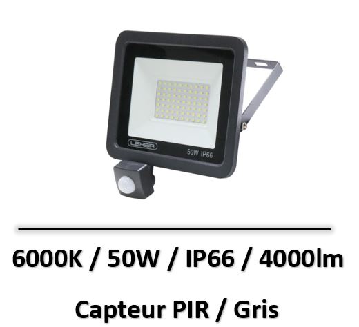 projecteur-led-gris-6000K-50W
