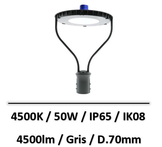lampadaire-led-gris-ledme-50W