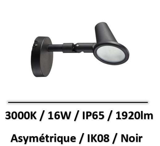 projecteur-led-noir-enseigne-16W-asymetrique