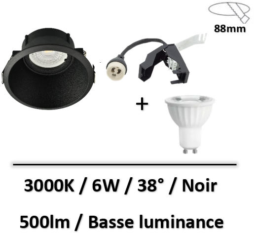 spot-led-arlux-noir-3000k-6W