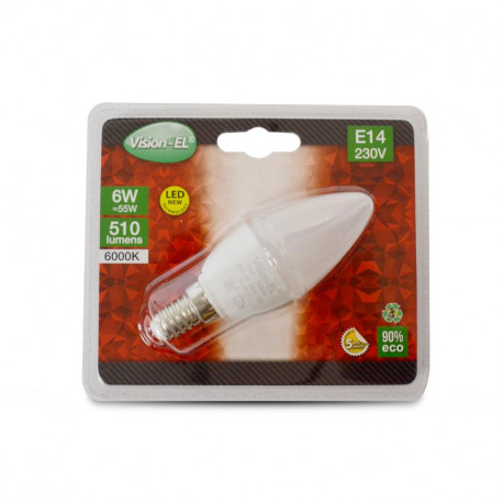 ampoule-led-e14-flamme-6w-6000°k-blister