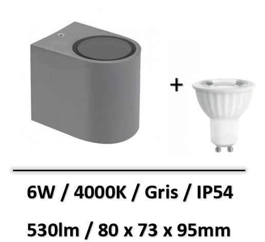 applique-led-grise-spectrum-6W