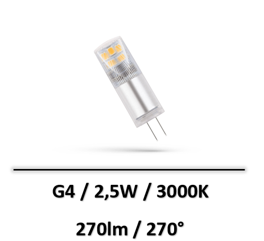 Spectrum - AMPOULE LED G4 2,5W 3000K - WOJ+14430