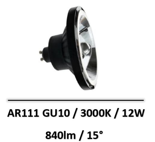 AR1116gU10-15°-led-12W