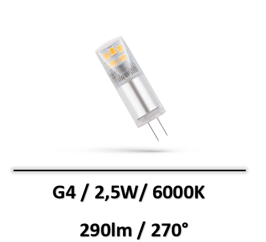 Spectrum - AMPOULE LED G4 2,5W 6000K - WOJ+14432