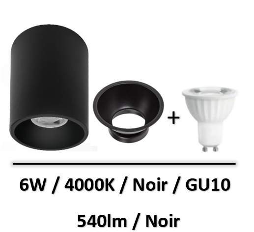 spot-led-saillie-noir-spectrum-led-6W-comptoir