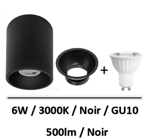 spot-led-saillie-noire-spectrum-6W-comptoir