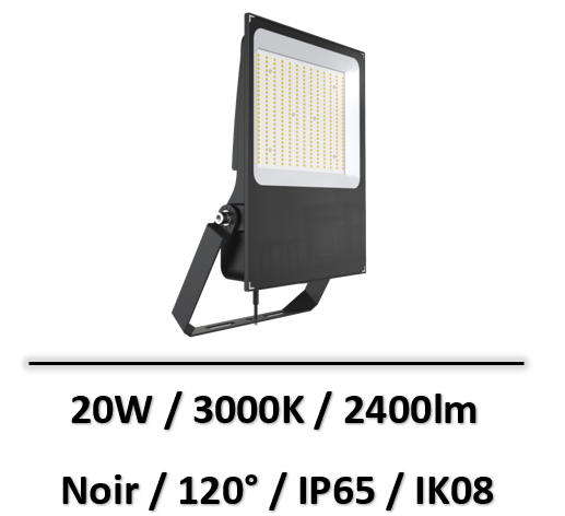 projecteur-led-lited-20W-noir