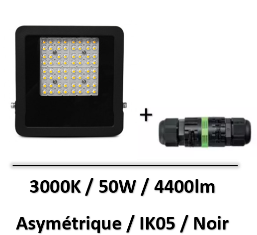 projecteur-led-noir-3000K