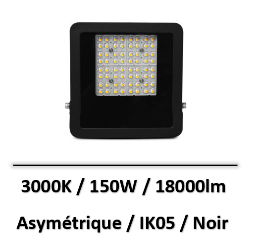 Projecteur LED asymétrique d'extérieur 150W - 21000lm - IP65