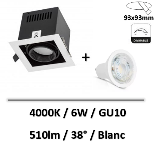 spot-led-encastre-4000K-magasin-6W