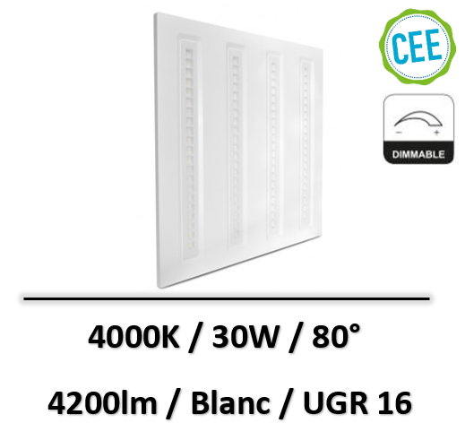 panneau-led-miidex-bureau-30W