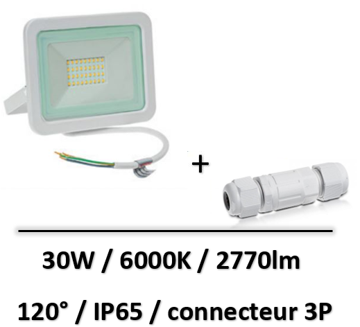 projecteur-led-30w-6000K-spectrum-blanc