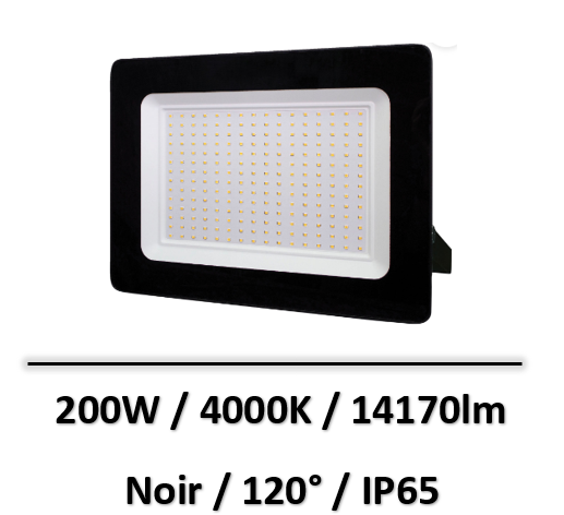 prjecteur-led-noir-tibelec-200W