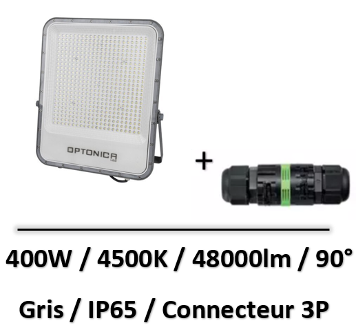 projecteur-led-optonica-400W-gris