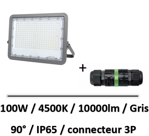 projecteur-led-100W-gris-optonica