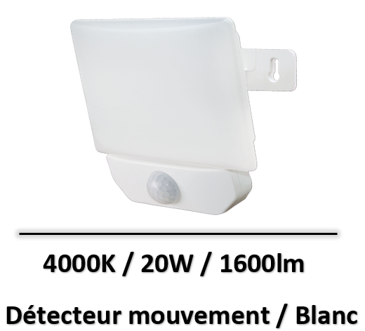 projecteur-led-tibelec-20W-blanc