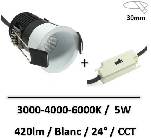 spot-led-blanc-5W-CCT-encastre-basse-luminance