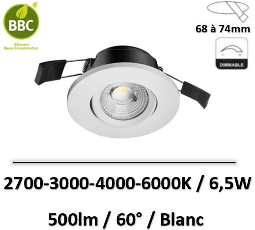 Be-led - STORM ISO 4 CTT-6.5W-IP65-BBC-Blanc-BELED - BL01106550