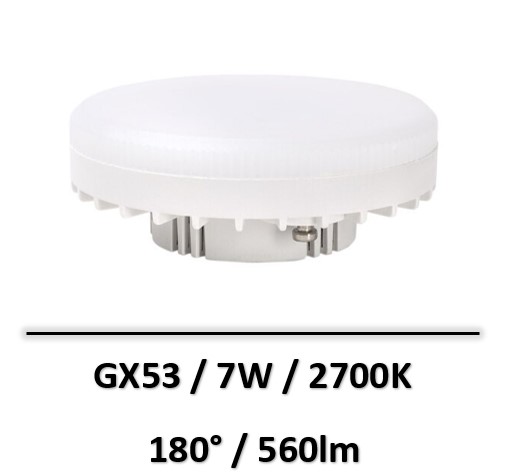 Ampoule LED GX53 8W Dimmable, Blanc Neutre 120° - Éclairage économique Longue Durée 45000h