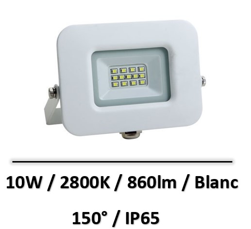 projecteur-led-2800K-10W-blanc