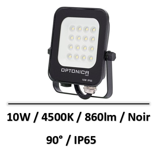 projecteur-led-10W-optonica-noir